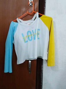 Color Block 'Love' Top