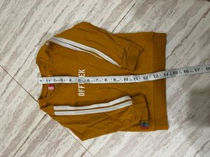 Kids Long Sleeve Mustard T shirt and pants