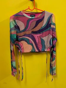 Groovy Pattern Long Sleeve Top