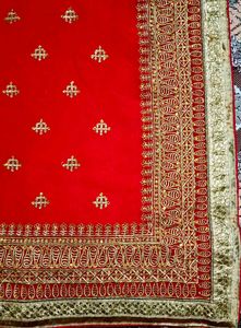 Red Embroidered Saree