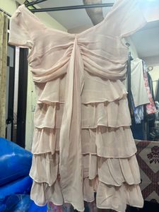 Peach Colored Flair Dress