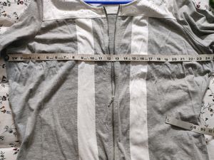 *Flat 50 Off* Grey White Shrug/light Cotton Jacket