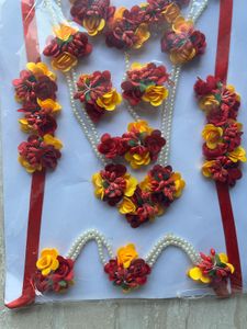 Haldi Ceremony artifical flower bridal set