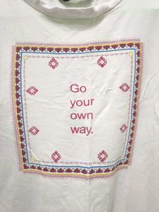 White Graphic Tshirt - Go Your Own Way