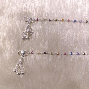 pure silver anklets (moti wala)