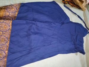 Golden And Blue Salwar