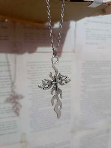 Flame Cross Necklace