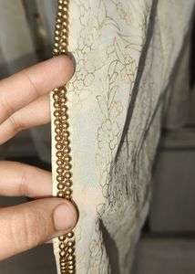 Cream Long Frock With Kothi