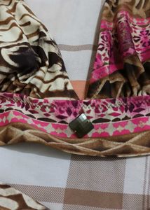 Animal Print Bikini Top..size M