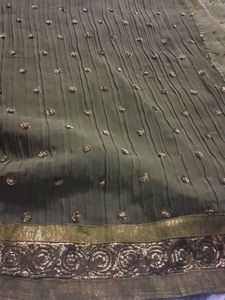 Really Super Saree ..half And Hal Full Embroidery