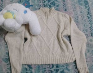 BEIGE KNIT PULLOVER