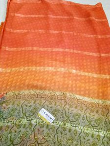 Georgette Satin Patta Saree