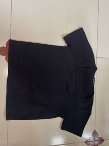 Black Square Neck Top