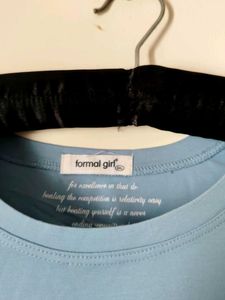 Women Sky Blue Trending T-shirt