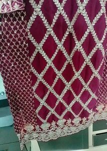 Elegant Maroon Embroidered Suit