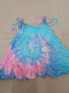 Tie Dye Cotton Beach Wear For Girls