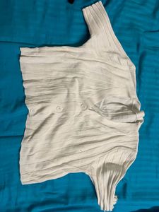 Ribbed Button Top