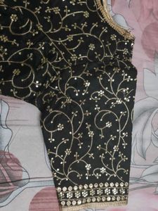 Embroidered Black Blouse