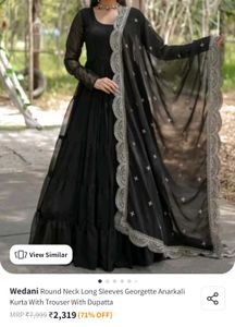 Elegant Black Anarkali Suit