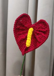 Crochet Antherium Flower Stick
