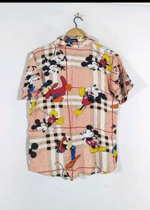 Mango Mickey Print Shirt