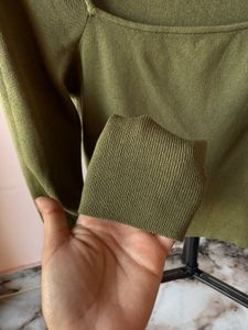 H&amp;M Square Neck Woolen Top/Size-S