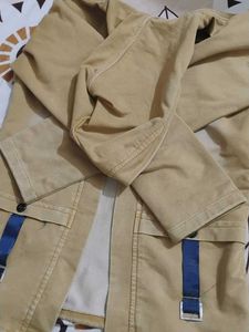 Tan Graphic Hooded Jacket