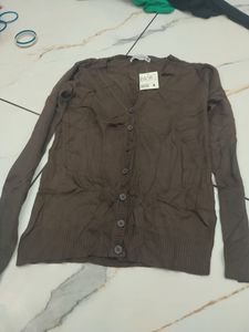 Brown Cardigan Sweater