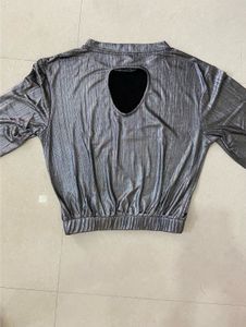 UMM Metallic Long Sleeve Party Top