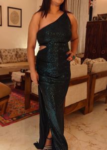 Embellished Green Sequence Dress