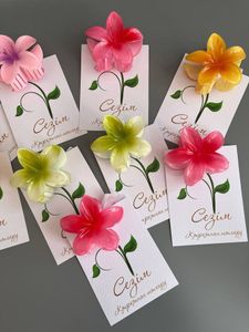 Flower Bohemian claw clip