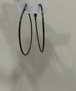 Black Hoop Earrings