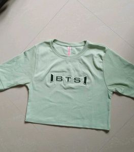 BTS Crop Top - Light Green