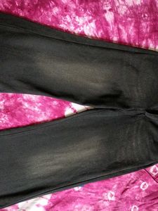 Wide Leg Black Wash Jeans