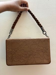 Brown Patterned Handbag