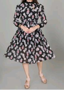 Floral Print Midi Dress