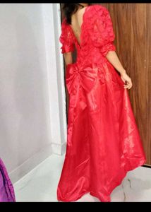 Luxe Bright Red Princess Engagement Gown 👸