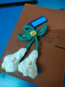 Handmade crochet Calla Lily keychain