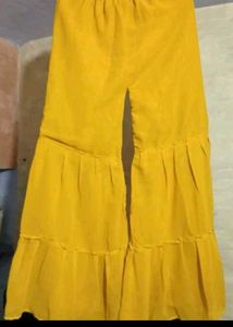 beautiful sarara set haldi wear