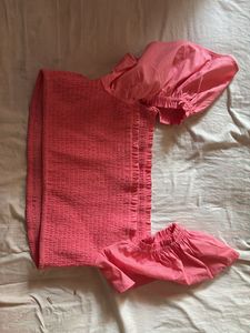 H&amp;M Smocked Crop Top