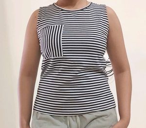 Black And White Strips Top
