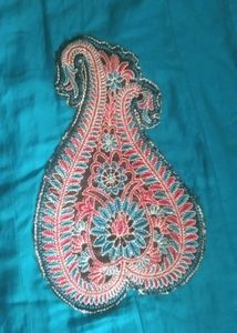 cotton silk embroidery fastive kurti