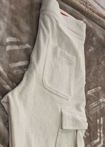 New Beige Corduroy Cargo Pants