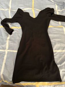 Chic Black Long Sleeve Dress