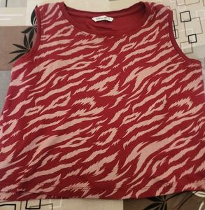 Red Animal Print Tank