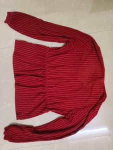 H&amp;M Pinterest Burgundy Top