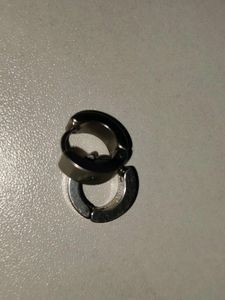 Silver Hinged Hoop Earrings