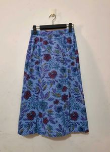 Floral Print Midi Skirt