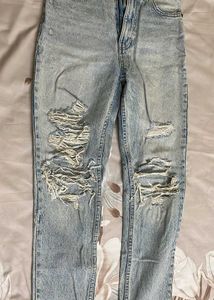 Ripped Light Wash Jeans
