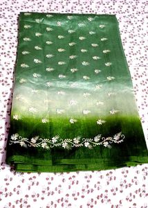Green silk saree